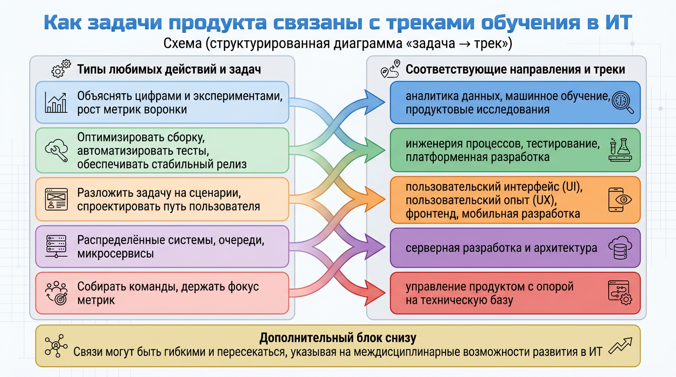 Направление обучения в ИТ по задачам продукта